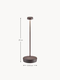 Lampada da tavolo portatile a LED con luce regolabile Swap Mini, Lampada: alluminio rivestito, Torrone, Ø 10 x Alt. 33 cm