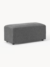 Pouf Melva, larg. 99 x prof. 42 cm, Tissu gris foncé, larg. 99 x prof. 42 cm