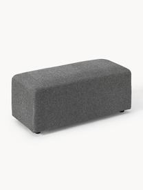 Pouf Melva, larg. 99 x prof. 42 cm, Tissu gris foncé, larg. 99 x prof. 42 cm