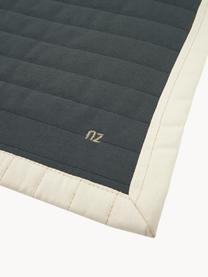 Coperta in cotone Arty Quilt, Rivestimento: 100% cotone, Bianco crema, blu scuro, motivo paesaggistico, Larg. 73 x Lung. 95 cm