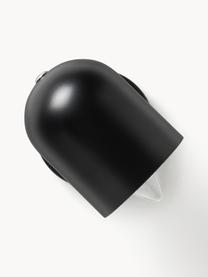 Verstelbare wandlamp Almo, Lampenkap: gepoedercoat metaal, Zwart, Ø 10 x H 17 cm