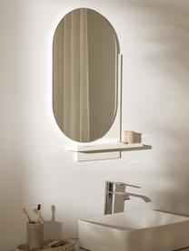 Wandspiegel Sorin mit Ablage, Spiegelfläche: Spiegelglas, Weiß, B 55 x H 79 cm