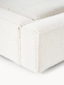 Letto imbottito in bouclé Lennon, Rivestimento: bouclé (80% poliestere, 2, Rivestimento: schiuma, certificata Cert, Struttura: legno di pino massiccio, , Piedini: legno, plastica Questo pr, Bouclé bianco latte, Larg. 208 x Lung. 243 cm (superfice 140 x 200 cm)