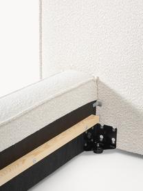 Cama tapizada en tejido bouclé Lennon, Funda: Bouclé (80% poliéster, 20, Estructura: madera de pino maciza con, Patas: madera, plástico Este pro, Bouclé blanco Off White, An 208 x L 243 cm (colchón 140 x 200 cm)