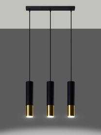 Závěsné svítidlo Longbot, Černá, zlatá, Š 40 cm, V 30 cm