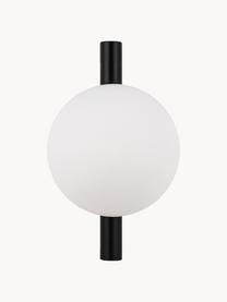 Skleněné nástěnné svítidlo Avant, Bílá, černá, Š 18 cm, H 22 cm