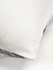 Súprava posteľnej bielizne z bavlneného saténu s kvetinovou potlačou Blossom, 3 diely, Svetloružová, viacfarebná, 140 x 200 cm + 1 vankúš 80 x 80 cm