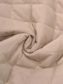 Colcha acolchada de algodón ecológico Cherie, Parte superior: 50% algodón con certifica, Parte trasera: 100% algodón con certific, Borde: 100% terciopelo, Crudo, beige, An 150 x L 250 cm (para camas de 100 x 200 cm)
