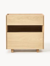 Drevený nočný stolík Larsen, Lakované dubové drevo, D 50 x V 50 cm