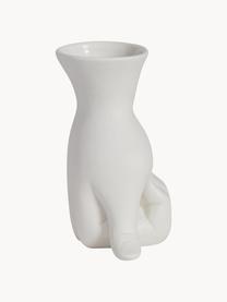 Vaso in porcellana Marcel, alt. 15 cm, Porcellana, Bianco, Larg. 11 x Alt. 15 cm