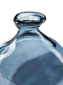 Vase bouteille Dina, Verre recyclé, certifié GRS, Bleu, Ø 16 x haut. 18 cm