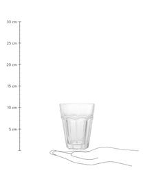 Vasos con relieve Floyd, 6 uds., Vidrio, Transparente, Ø 9 x Al 11 cm, 280 ml