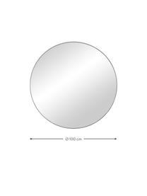 Kulaté nástěnné zrcadlo Ivy, Bílá, Ø 100 cm, H 3 cm