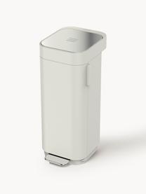 Abfalleimer Porta mit Airflow-Technologie, 40 L, Behälter: Kunststoff, Deckel: Edelstahl, gebürstet, Hellbeige, B 28 x T 40 cm, 40 L