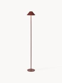 Kleine mobiele LED vloerlamp Hygge, dimbaar, Metaal, gecoat, Wijnrood, H 134 cm