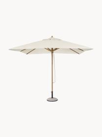 Parasol Eclipse, Ø 300 cm, Bekleding: polyester met ventilatie, Frame: aluminium in hout look, Crèmewit, houtlook, Ø 300 x H 260 cm