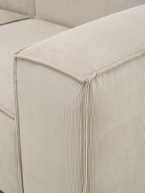 Modulaire hoekbank Lennon van corduroy, Bekleding: corduroy (92% polyester, , Frame: massief grenenhout, multi, Poten: kunststof Dit product is , Corduroy lichtbeige, B 327 x D 180 cm, hoekdeel links