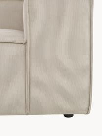 Modulaire hoekbank Lennon van corduroy, Bekleding: corduroy (92% polyester, , Frame: massief grenenhout, multi, Poten: kunststof Dit product is , Corduroy lichtbeige, B 327 x D 180 cm, hoekdeel links