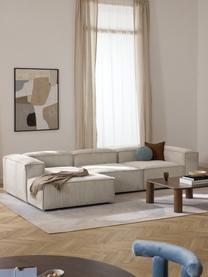 Modulares Ecksofa Lennon aus Cord, Bezug: Cord (92 % Polyester, 8 %, Gestell: Massives Kiefernholz, Spe, Cord Hellbeige, B 327 x T 180 cm, Eckteil links