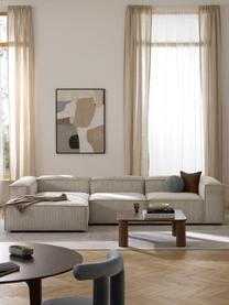 Modulares Ecksofa Lennon aus Cord, Bezug: Cord (92 % Polyester, 8 %, Gestell: Massives Kiefernholz, Spe, Cord Hellbeige, B 327 x T 180 cm, Eckteil links