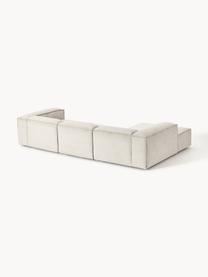 Modulares Ecksofa Lennon aus Cord, Bezug: Cord (92 % Polyester, 8 %, Gestell: Massives Kiefernholz, Spe, Füße: Kunststoffx Dieses Produk, Cord Hellbeige, B 327 x T 180 cm, Eckteil links