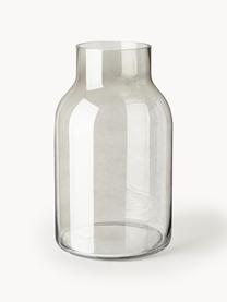 Glas-Vase Loren, H 45 cm, Glas, Grau, Ø 26 x H 45 cm