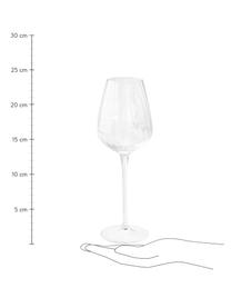 Bicchiere vino bianco con struttura scanalata Akia 4 pz, Vetro, Trasparente, Ø 8 x Alt. 24 cm