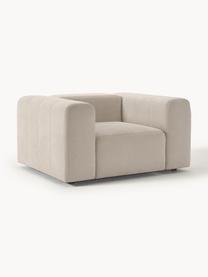 Fauteuil Lena, Bekleding: geweven stof (88% polyest, Frame: grenenhout, multiplex, ha, Poten: kunststof, Geweven stof lichtbeige, B 134 x D 106 cm