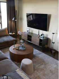 TV-Lowboard Kesia mit Schiebetüren aus Walnussfurnier, Graphit, Dunkles Holz, B 162 x H 58 cm