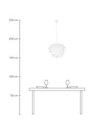 Hanglamp Carmina, bouwpakket, Lampenkap: polypropyleen, Baldakijn: kunststof, Wit, Ø 48  x H 36 cm