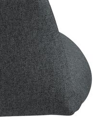 Sedia girevole imbottita Naya, Rivestimento: poliestere Con 25.000 cic, Struttura: metallo verniciato a polv, Tessuto grigio scuro, Larg. 59 x Prof. 59 cm