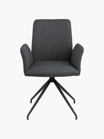 Otočná židle s područkami Naya, Antracitová, Š 59 cm, H 59 cm