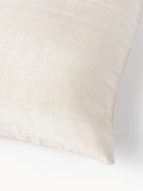 Copricuscino in seta Aryane, Retro: 100% cotone, Bianco crema, Larg. 45 x Lung. 45 cm