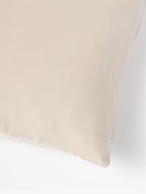 Copricuscino in seta Aryane, Retro: 100% cotone, Bianco crema, Larg. 45 x Lung. 45 cm