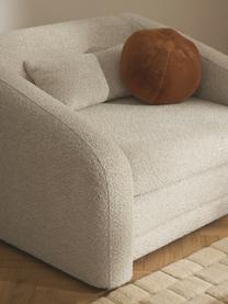 Sillón cama de borreguillo bouclé Eliot, Tapizado: tejido borreguillo bouclé, Patas: plástico, Borreguillo bouclé Off White, An 100 x F 94 cm