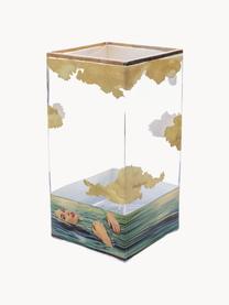 Vaso in vetro Sea Girl, alt. 30 cm, Vaso: vetro, Bordo: oro, Sea Girl, Ø 15 x Alt. 30 cm