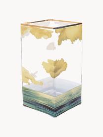 Vaso in vetro Sea Girl, alt. 30 cm, Vaso: vetro, Bordo: oro, Sea Girl, Ø 15 x Alt. 30 cm