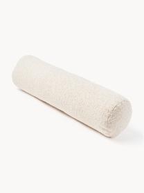 Rouleau de nuque de canapé bouclé Sofia, Bouclette beige clair, Ø 17 x long. 68 cm