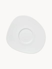 Platito de porcelana con forma orgánica Organic, Porcelana de pasta dura, Blanco, L 18 x An 16 cm