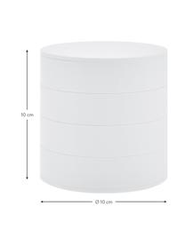 Boîte à bijoux Tower, Blanc, Ø 10 x haut. 10 cm