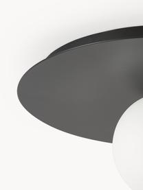 Lampada da parete e soffitto Starling, Paralume: vetro opale, Nero, bianco, Ø 33 x Prof. 14 cm