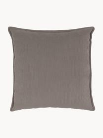 Cord-Sofa-Kissen Lennon, Hülle: 92 % Polyester, 8 % Polya, Cord Taupe, B 70 x L 70 cm