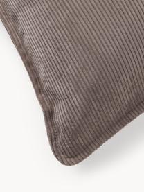 Cojín sofá de pana Lennon, Funda: 92% poliéster, 8% poliami, Pana gris pardo, An 70 x L 70 cm