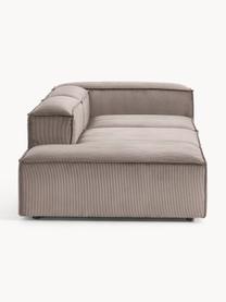 Modulaire chaise longue Lennon van corduroy, Bekleding: corduroy (92% polyester, , Frame: massief grenenhout, multi, Poten: kunststof Dit product is , Corduroy taupe, B 269 x D 119 cm, armleuning links