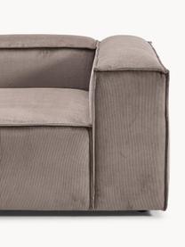 Modulaire chaise longue Lennon van corduroy, Bekleding: corduroy (92% polyester, , Frame: massief grenenhout, multi, Poten: kunststof Dit product is , Corduroy taupe, B 269 x D 119 cm, armleuning links