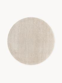 Handgeweven rond laagpolig vloerkleed Ainsley, 60% polyester, GRS-gecertificeerd
40% wol, Lichtbeige, Ø 120 cm (maat S)