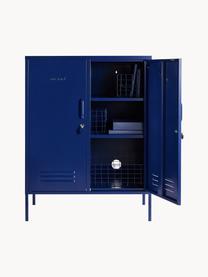 Metalen highboard The Midi, Gepoedercoat staal, Donkerblauw, B 85 x H 111 cm