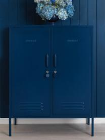 Metalen highboard The Midi, Gepoedercoat staal, Donkerblauw, B 85 x H 111 cm