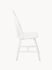 Chaise en bois style Windsor Megan, 2 pièces, Bois d'hévéa, laqué, Blanc, larg. 46 x prof. 51 cm