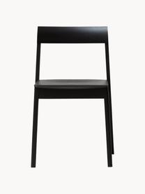 Stohovatelné dřevěné židle Blueprint, 2 ks, Dubové dřevo, Dubové dřevo, černě lakované, Š 46 cm, H 49 cm